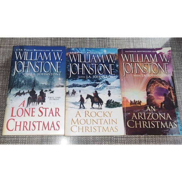 Lot of 3 William W. Johnstone  Christmas Series ~Western PAPERBACK  books - Picture 1 of 7